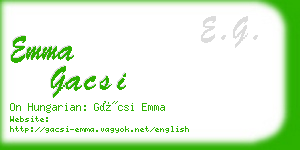 emma gacsi business card